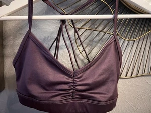 Alo Yoga Sunny Strappy Sports Bra Burgundy Maroon Women’s Size Med - Picture 1 of 4