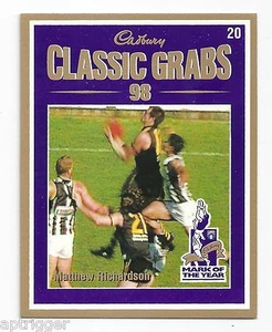 1999 Select Cadbury Classic Grabs (20) Matthew RICHARDSON Richmond - Picture 1 of 1