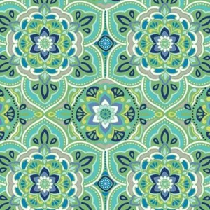 Green Medallion Green Floral Sewing Quilting Cotton Fabric By The Half Yard - Picture 1 of 1