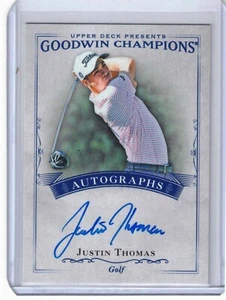 2016 UD Goodwin Champions Golf Justin Thomas Autographs rookie auto card #A-JT - Picture 1 of 2