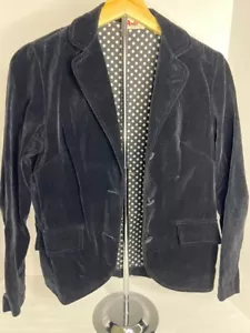Vintage 70er Jahre Ardee Samt Button Down Blazer Damen Größe S schwarz - Bild 1 von 5