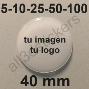 Pegatinas Personalizadas Logo Imagen Resina 40 mm Adhesivos Relieve 3D Negocio - Bild 1 von 2