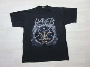 Vintage Slayer Band T Shirt (XL) Devine Intervention Tour 90s Brockum Tag Tattoo - Picture 1 of 15