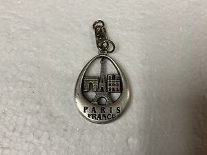 PARIS FRANCE Eiffel Tower 2” Key Chain (Made In France) Used