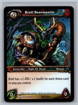 World of Warcraft TCG Broll Bearmantle #147/208 WOW Blood of Gladiators - Image 1 of 2
