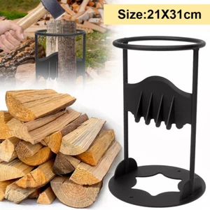 Firewood Kindling Splitter Cast Iron Heavy Duty Outdoor Manual Log Splitt Tool - Picture 1 of 15