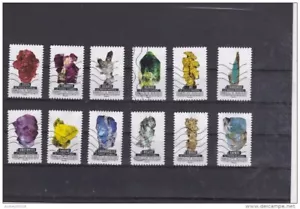 FRANCE 2016 LES MINERAUX SERIE COMPLETE DE 12 TIMBRES OBLITERES - Bild 1 von 1