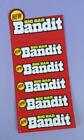 Vintage Bandit Wafer Bars Advertising - Unused Sheet of 7 Shop Shelf Cards