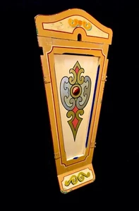Antique Early 20th Century Fairground Ride Decorative Panel Paint on Board Sign - Picture 1 of 13