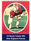Randy Vataha Signed Autographed NFL 1972 Sunoco Football Stamp Patriots AUTO