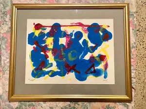 COMPOSITION ACRYLIQUE SUR PAPIER signé Antoine Lombardo - Imagen 1 de 5