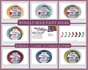 Wollpaket Sockenwolle "Woolly Hugs PAINT SOCKS" 700g, je 1 Knäuel pro Farbe - Bild 1 von 9