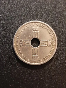 1927 Norway 1 Krone Coin - Picture 1 of 2