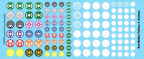Green Lantern Corps Sinestro Waterslide Decals for 1/12 & 1/18 Action Figures Cover