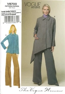 Vogue V8700 Snap Closure Jacket w Shaped Hem, Flared Pants Sz 8-14 UNCUT - Picture 1 of 4