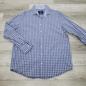 Charles Tyrwhitt Men's Weekend Shirt Size Large Classic Fit Blue Plaid - Picture 1 of 7