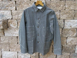 Pesado Ingeniero Hickory Raya Denim Vintage Obrero Chaqueta 1918 Lutece MFG Co - Bild 1 von 10