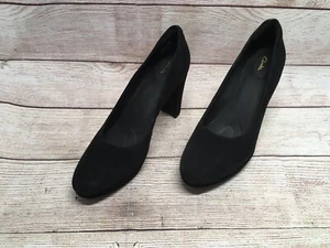Zapatos de salón Clark de gamuza negros para mujer talla  9 M - Imagen 1 de 7