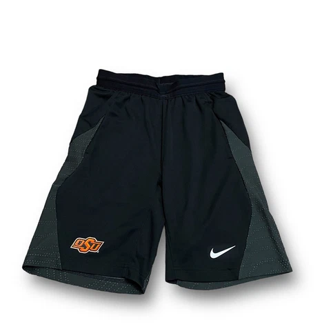 Nike Men's Dri-Fit NCAA OSU Oklahoma State Cowboys Athletic Shorts Black Gray LG Cover