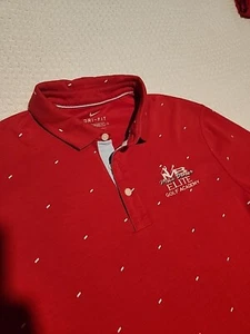 NEW Nike Golf DriFit mens polo shirt SMALL Red Unique MB Mike Bender Standard - Picture 1 of 6