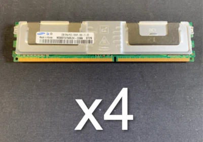 Samsung DDR2 2GBx4 RAM M395T5750EZ4 2Rx4 PC2-5300F BUFFERED (LOT OF 4) SERVER - Image 1 of 2