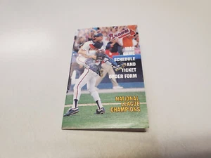 RS20 Atlanta Braves 1992 MLB Baseball Pocket Schedule - Spring Training on Back - Picture 1 of 2