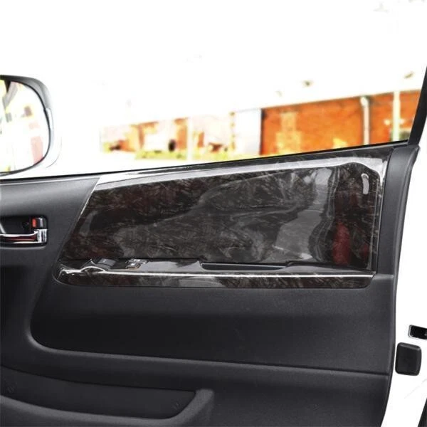Juego panel puerta moldura caoba grano negro caoba toyota serie 200 Foto 1 de 2