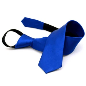 Children Zipper Pre Tied Simple Ties Kids Boy Wedding Party Banquet Necktie Gift - Picture 1 of 24