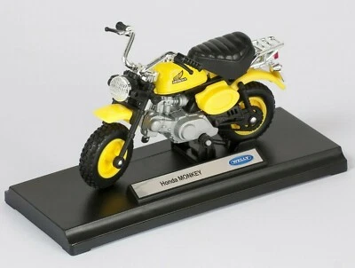 BLITZ VERSAND Honda Monkey gelb / yellow Motorrad Modell Welly 1:18 NEU & OVP  - Bild 1 von 2