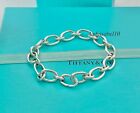 Tiffany & Co. Clasping End Oval Link Bracelet Sterling Silver w/ Pouch