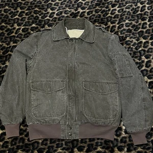 Dark Green 90’s bomber jacket with removable Sherpa liner Men’s medium - Picture 1 of 9