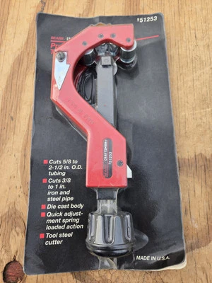 NOS SEARS Craftsman USA Professional Combination Tubing Pipe Cutter Tool 51253 - Image 1 of 4