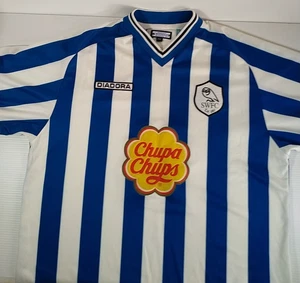 SHEFFIELD WEDNESDAY 2001-03 Chupa Chups Diadora Vintage Classic SWFC Home Shirt - Picture 1 of 21