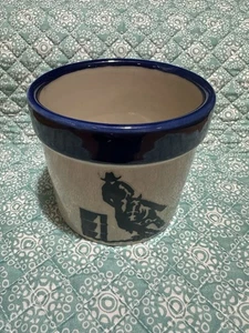 Vajilla Western Cowboy encimera mantequilla, grasa de tocino borde azul - Imagen 1 de 5