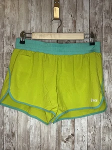 Asics Damen-Laufshorts neongrün & blau gefüttert Größe Large - Bild 1 von 11