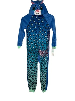 Pijama Cat & Jack Talla 7-8 M Una Pieza Gato Con Capucha Vellón Defecto Decoloración Foto 1 de 4