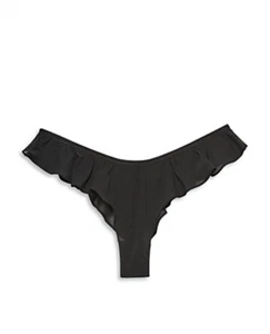 Fleur Du Mal Luxe High Leg Flutter Panty Size 2 Black - Picture 1 of 17