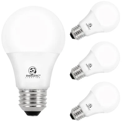 Energetic 60W Equivalent, A19 LED Light 4 Count (Pack of 1) 3000k Warm White - Image 1 of 4