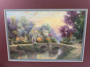 Thomas Kinkade LAMPLIGHT MANOR 11"x14" Matted Collector's Print 2002 Vintage - Picture 1 of 12
