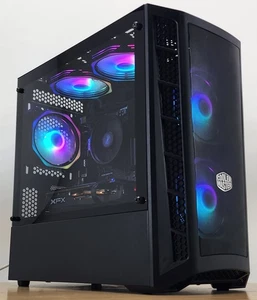 Gaming PC Ryzen 5 2600 16GB RAM 256GB SSD+1TB HDD RX 570 8GB Windows 11 Computer - Picture 1 of 7