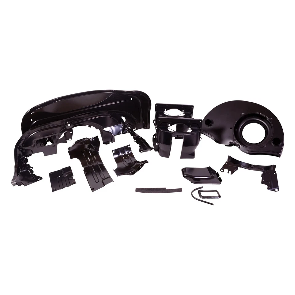 Tinware Kit, Twinport 1600cc w Air Outlets, Black VW T2 Bay 211198119B - Image 1 of 1