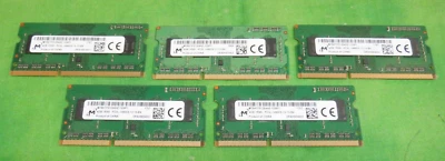 Micron 4GB 1Rx8 DDR3 PC3L-14900S LAPTOP MEMORY MT8KTF51264HZ-1G9P1  LOT OF 5 - Image 1 of 2