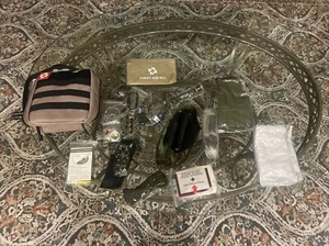 Mini Survival Kit w/ Knives Sere Tools First Aid, Gloves, Etc..Mini Backpack New - Picture 1 of 19