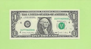 1988 ..UNCIRC $1 D 2779 6090 B .... 1988 $1 D-B NICE NOTE FRN - Picture 1 of 2