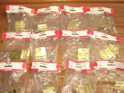 Lote de 12 Gabinetes Cerradura Nacional Bisagra Semi Oculta C320-3 EE. UU. Latón Chapado Foto 1 de 4