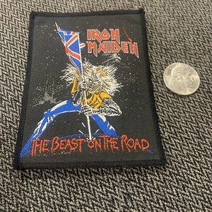 Vintage Iron Maiden 1980s Patch Rare Eddie The Beast On The Road Original - Picture 1 of 3