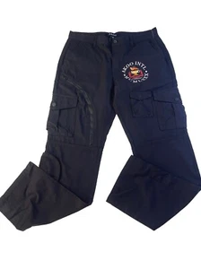 Men’s 100% Authentic Akoo Brand Cargo Pants Size 34 Color Black - Picture 1 of 9