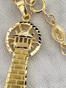 585 14k Gold Light House Necklace 18”long 2.4g - Picture 1 of 10