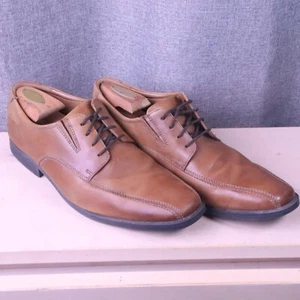 Clarks Collection Tilden Mens 11.5W-US 10.5H-UK 45EU Leather Lace Up Brown Shoes - Picture 1 of 13