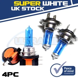 2X H15 15/55W  2X H7 55W SUPER WHITE XENON UPGRADE HEADLIGHT BULBS ERROR FREE - Picture 1 of 2